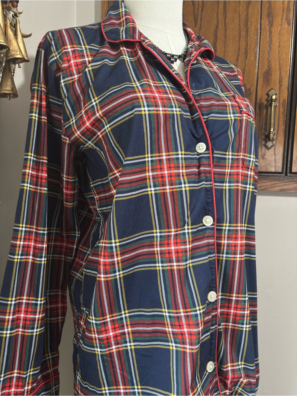 J. Crew Stewart Tartan Plaid Pajama Set Size XS 100% Cotton PJ - Picture 3 of 11